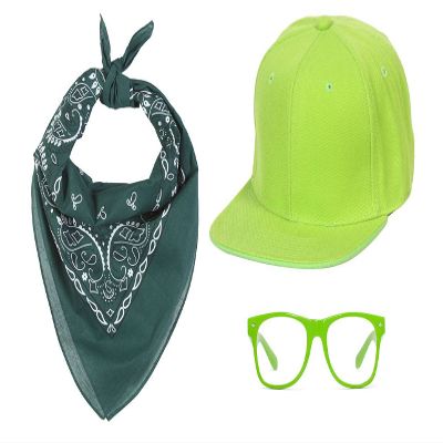 Gravity Threads Super Italian Brothers Costume Kit, Hat Sunglass Bandana Paisley Forest Clear