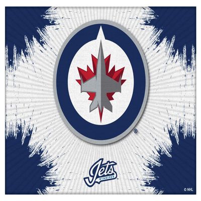 Winnipeg Jets 15" x 20" Officially Licensed Logo Canvas by the Holland Bar Stool Co.