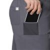 Maevn EON Men's Half Elastic 8-Pocket Cargo Scrub Pants (Small Short, Pewter) view 3
