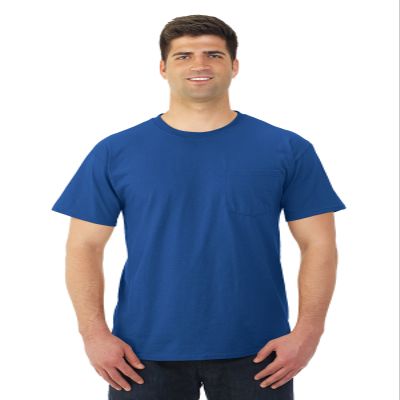 Jerzees Mens DRI-POWER Active Short Sleeve Pocket Crew T-Shirt, JZ29MPR, 4X