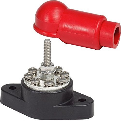 Blue Sea Systems PowerPost Plus with 1/4-Inch-20 Stud, Style: 1/4" x 1" , 8 Screws, Style: 1/4" x 1" , 8 Screws, Model: 2101, Electronic Store