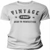 1946 Birthday Shirt for Men - Vintage Stars 1946 Aged to Perfection - 80th Birthday Gift - F/White-4X view 1