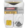 Dickies Genuine Mens 5-Pair Crew Work Socks - (10-13 sock/6-12 shoe, 5 pair white, Medium) view 1