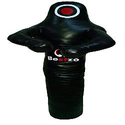 Bestzo MMA Martial Arts Brazilian Grappling Dummy Wrestling Punching Bag Black Canvas-70 inches