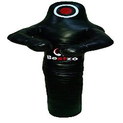 Bestzo MMA Martial Arts Brazilian Grappling Dummy Wrestling Punching Bag Black Canvas-70 inches