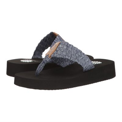 Yellow Box Women's Soleil Wedge Sandal, Blue, 9.5 M US