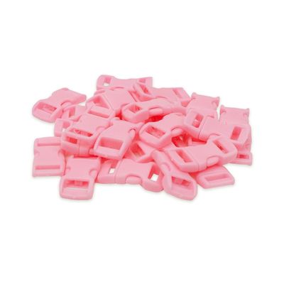 Paracord Planet Bulk Quantity - 3/8 Inch Contoured Quick Side Release Plastic Buckle Snap Clasp Available in and Quantities (500 Pack, Light Pink)