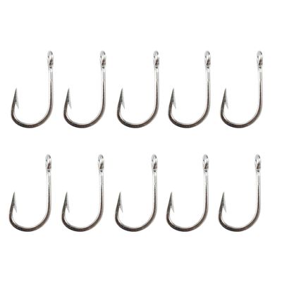 10pcs Fish WOW! Swordfish Hook Big Game Southern Stainless Steel Tuna Hooks - Size 7/0