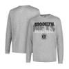 Ultra Game NBA Official Mens Super Soft Supreme Long Sleeve T-Shirt - Unisex, Brooklyn Nets, Heather Gray, Large view 1