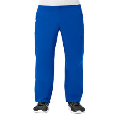 Maevn EON Men's Half Elastic 8-Pocket Cargo Scrub Pants (X-Small Short, Royal Blue)