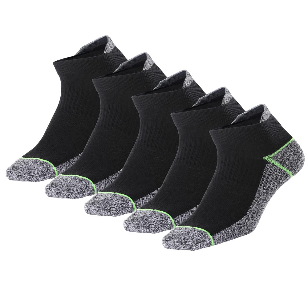 Kodal Copper Ankle Socks, Athletic Low Cut Running Socks for Men Women, Moisture Wicking, Odor Control, Breathable for Sweaty Feet (5 Pairs)