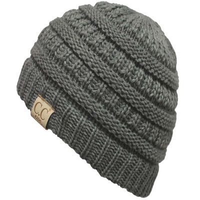 Funky Junque Toddler Winter Hat Ages 14, Soft Knit Beanie for Boys & Girls, Cozy Warm Kids Beanies for Cold Weather - Heather Gray