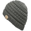 Funky Junque Toddler Winter Hat Ages 14, Soft Knit Beanie for Boys & Girls, Cozy Warm Kids Beanies for Cold Weather - Heather Gray view 1