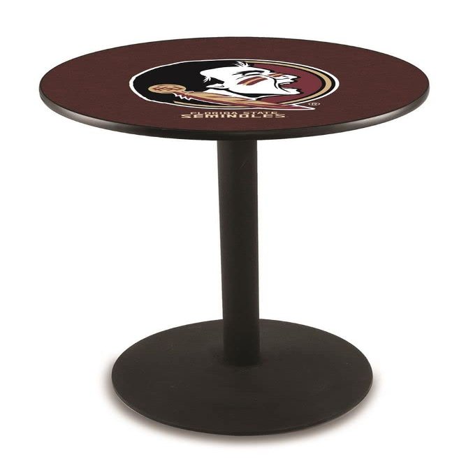 Holland Bar Stool Co. L214-36" Black Wrinkle Florida State (Head) Pub Table with 36" Dia. top