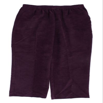 Alfred Dunner Classics Elastic Waist Corduroy Pants Amethyst 18 S