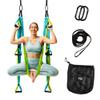 Yoga Trapeze Swing Set for Home & Outdoor | Easy Setup for Strength, Balance & Back Pain Relief | Adjustable Straps & 600lb Capacity, Includes Carrying Bag & Online Tutorials, Aqua view 1