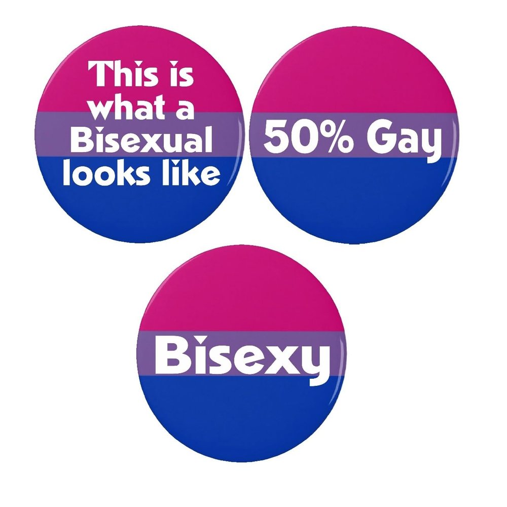 A&T Designs Set 3 Bisexual Flag Quotes 2.25" Keychains Bisexy Looks Like LGBT Pride