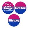 A&T Designs Set 3 Bisexual Flag Quotes 2.25" Keychains Bisexy Looks Like LGBT Pride view 1