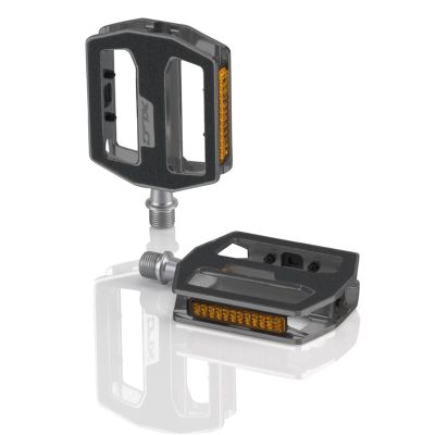 XLC Unisex  Adult's Plattformpedal-2501812921 Platform Pedal, Titanium, Standard Size