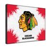 Chicago Blackhawks 15" x 20" Officially Licensed Logo Canvas by the Holland Bar Stool Co. view 2