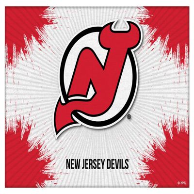 New Jersey Devils 24" x 32" Officially Licensed Logo Canvas by the Holland Bar Stool Co.