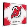 New Jersey Devils 24" x 32" Officially Licensed Logo Canvas by the Holland Bar Stool Co. view 2
