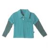 KicKee Pants Boys Long Sleeve Double Layer Applique Polo, Lagoon Hammerhead, 4T view 2