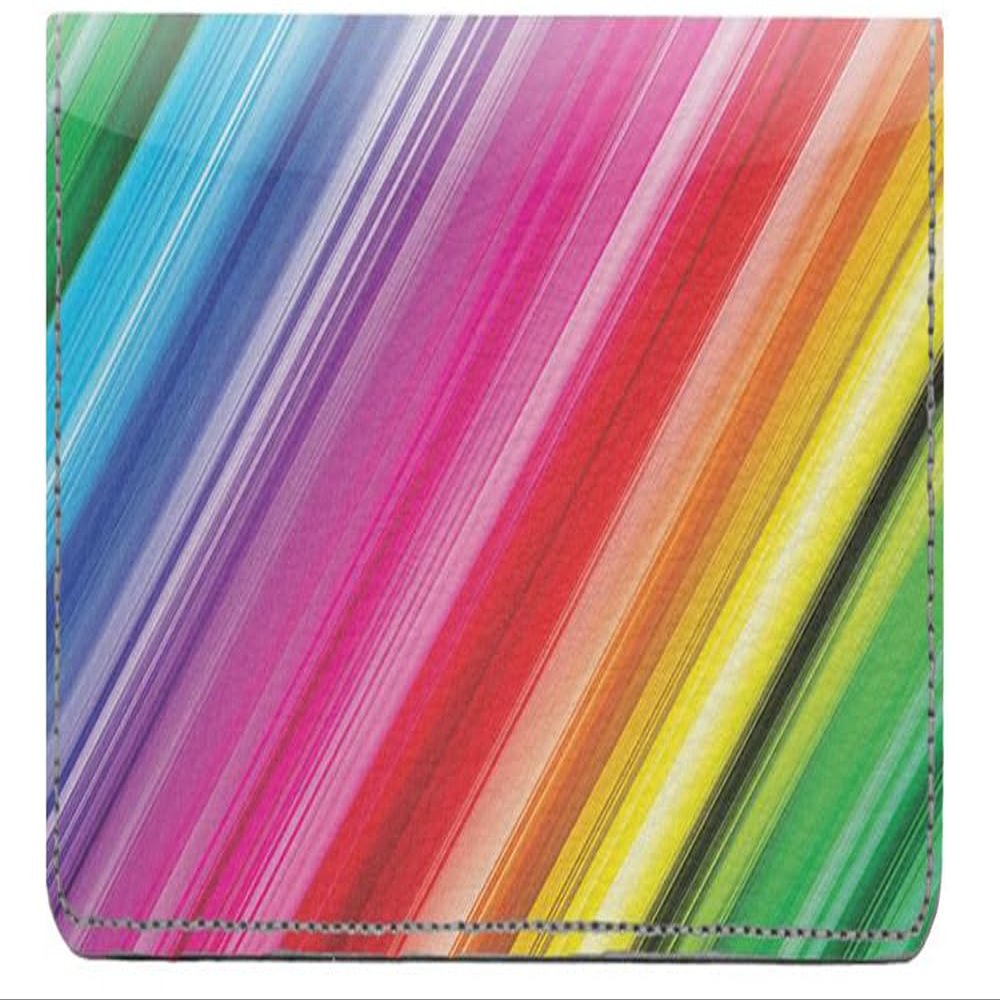 123 Cheap Checks Crazy Rainbows Designer Checkbook Cover, with Credit Card Slots and Pen Loop