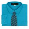 Boy's Dress Shirt & Tie - Turquoise, 7 view 1