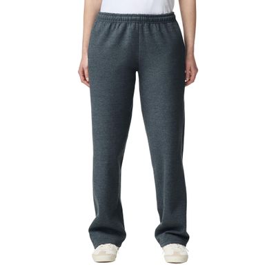 Gildan Adult Fleece Open Bottom Sweatpants with Pockets, Style G18300, Dark Heather, X-Large US