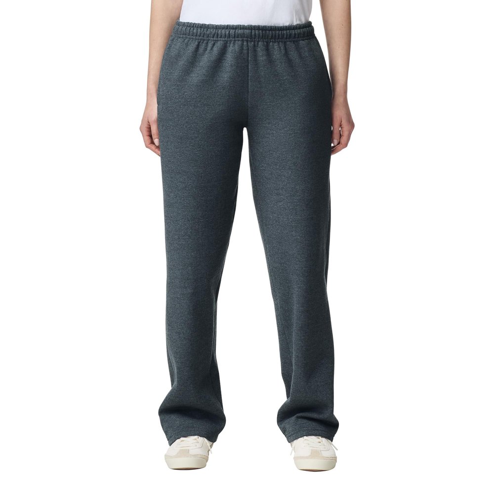 Gildan Adult Fleece Open Bottom Sweatpants with Pockets, Style G18300, Dark Heather, X-Large US