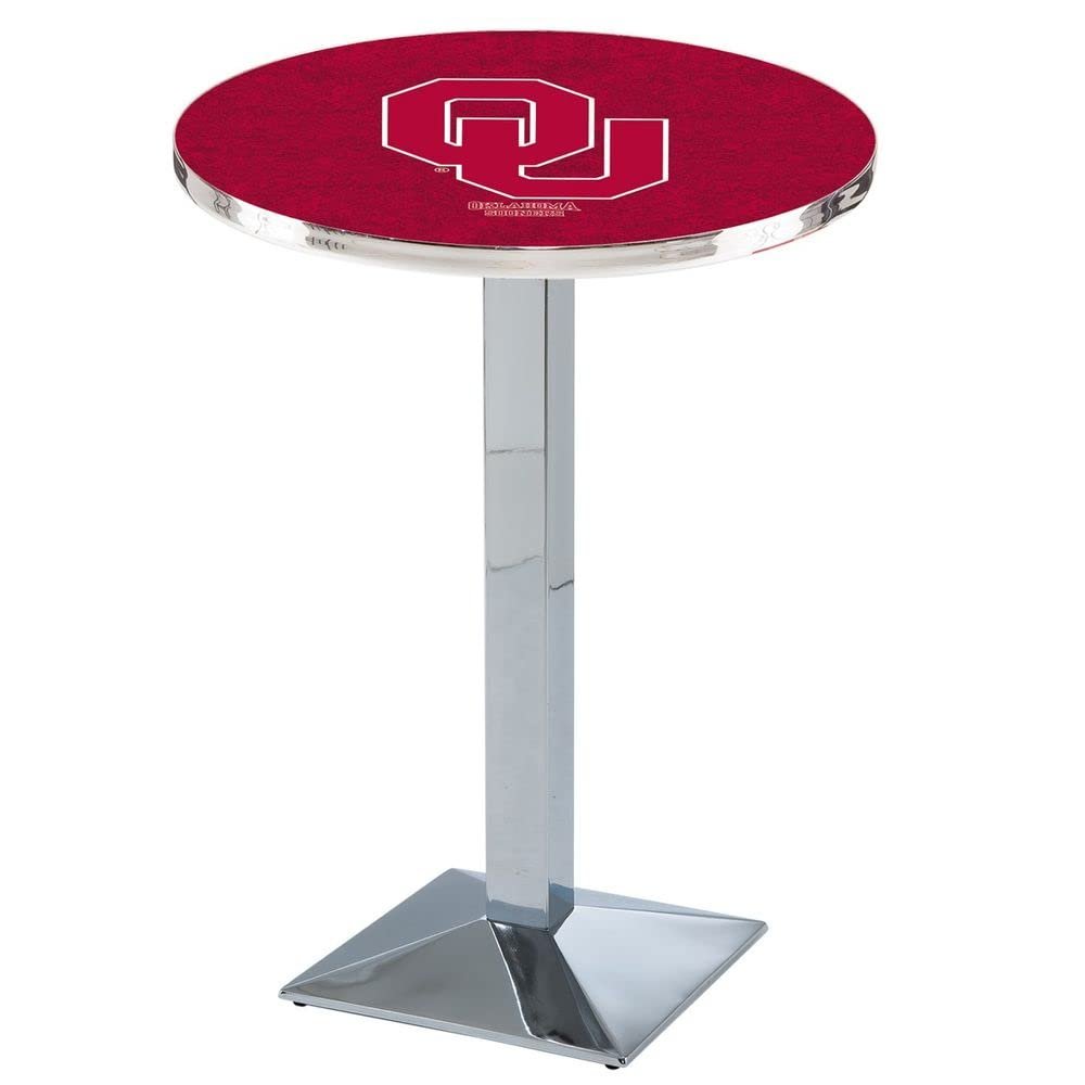 Holland Bar Stool Co. L217-42" Chrome Oklahoma Pub Table with 36" Dia. top