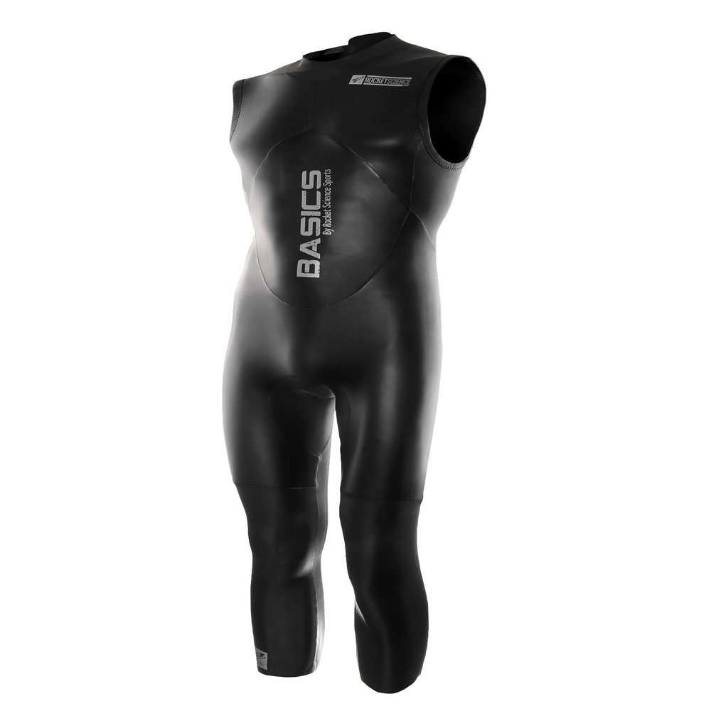 Rocket Science Sports Basics Wetsuit Men's Sleeveless Regular Zipper - Black - L Tall