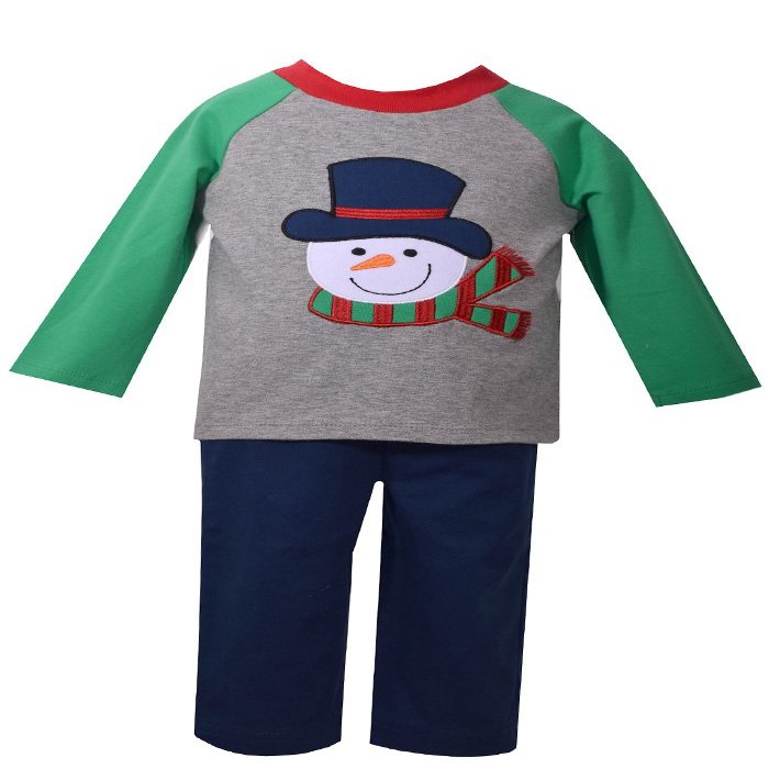 Bonnie Baby Matt's Scooter Newborn Boy Snowman Pants Set (0m-24m) (12 months)
