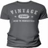 1946 Birthday Shirt for Men - Vintage Stars 1946 Aged to Perfection - 80th Birthday Gift - F/Charcoal-4X view 1