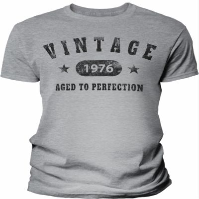 1976 Birthday Shirt for Men - Vintage Stars 1976 Aged to Perfection - 50th Birthday Gift - F/Sport Grey-4X