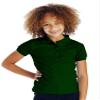 Cutie Patootie - Girls - Solid Polo Shirt w/Cute Button-Up - 4 - Hunter Green view 1