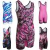 KO Sports Gear Unisex Wrestling Singlet for Adult Wrestlers - Wrestling Singlet for Men & Women - Bold Durable Uniform, Stretchy Breathable Material - Pink Camo, Adult X-Large view 1