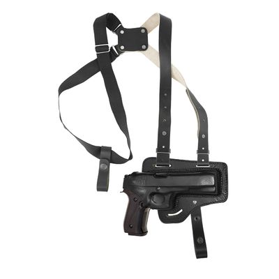 Koltster KHS0343 Horizontal Shoulder & Belt Holster Colt Ruger Springfield Taurus 1911 RH Handmade! (Black)