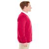 Harriton Men's Pilbloc V-Neck Button Cardigan Sweater M RED view 3