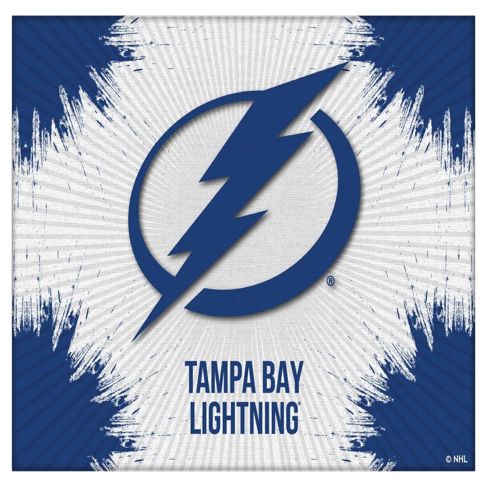 Tampa Bay Lightning 15" x 20" Officially Licensed Logo Canvas by the Holland Bar Stool Co.
