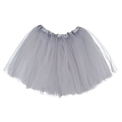 My Lello Gray Little Girls Tutu 3-Layer Ballerina (10 mo - 3T)