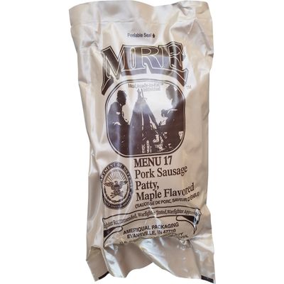 Ultimate 2018 US Military MRE Complete Meal Inspection Date January 2018 or Newer (Maple Pork Patty)