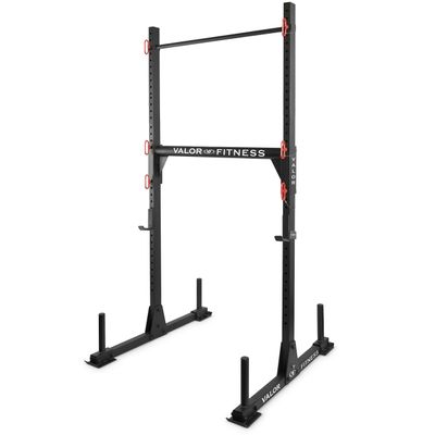 Valor Fitness Yoke Carry Rack - Adjustable Walking and Lifting Station with J-Hooks, Pull Up Bar, and Crossbar for Strength Training Home Gym Workout Equipment