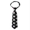 Spring Notion Boy's Printed Microfiber Christmas Theme Pretied Zipper Tie, Large Black Snowman view 1