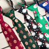 Spring Notion Boy's Printed Microfiber Christmas Theme Pretied Zipper Tie, Large Black Snowman view 4