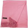 CJ Apparel Pink Coral Pink Solid Color Tassels Design Nepalese Shawl Seconds Scarf Wrap Stole Throw Head Wrap Pashmina Gift Hand Made in Nepal New view 3