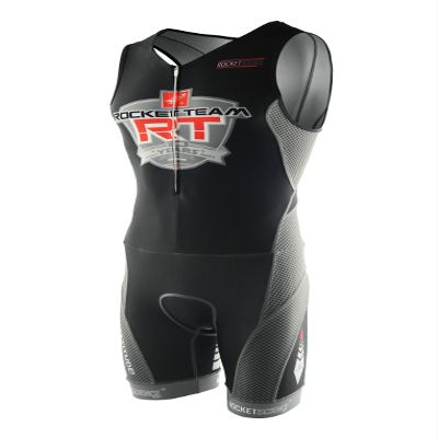 Elite Rocket Team Men's 1pc 8" Inseam - Black/Gray - M