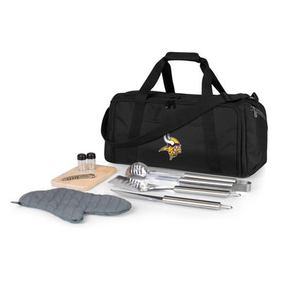 PICNIC TIME Black Minnesota Vikings BBQ Kit Cooler