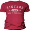 1976 Birthday Shirt for Men - Vintage Stars 1976 Aged to Perfection - 50th Birthday Gift - F/Red-4X view 1